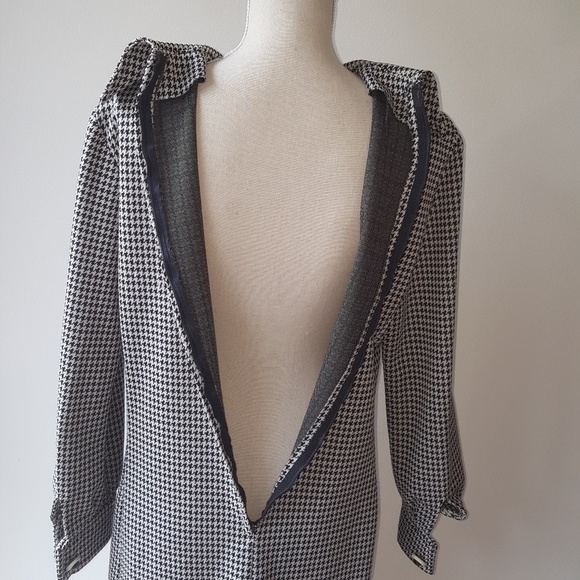 Vintage hand-made black and white check XL -L - Picture 5 of 7